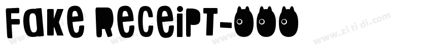 fake receipt字体转换